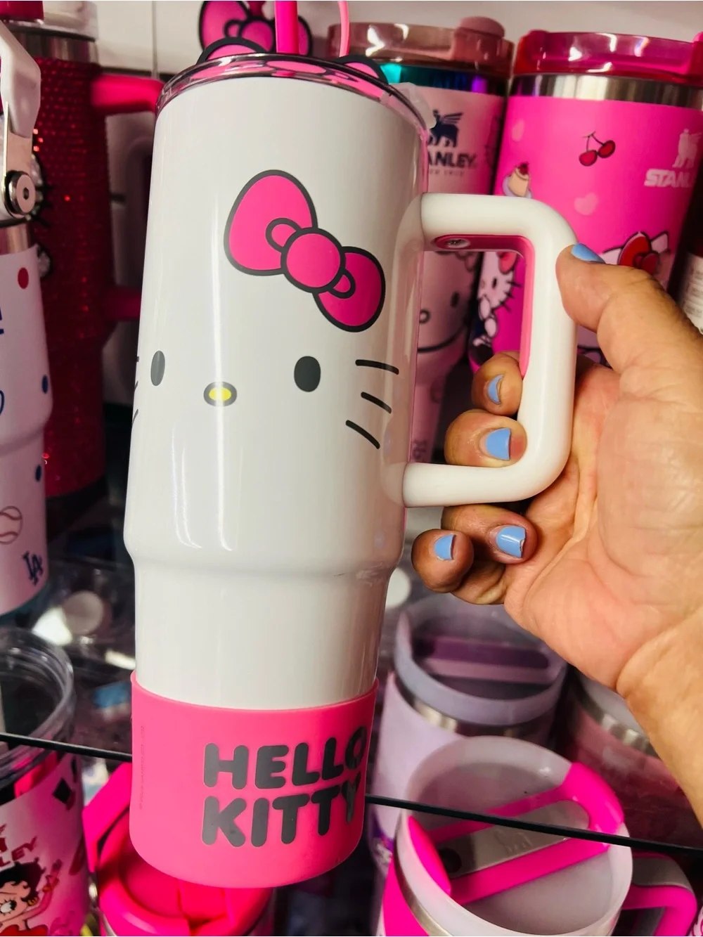 Hello Kitty White and Pink Insulated Travel Mug